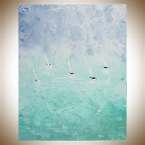 Sailboat Art Sailboat Painting Abstract Painting Original - Etsy