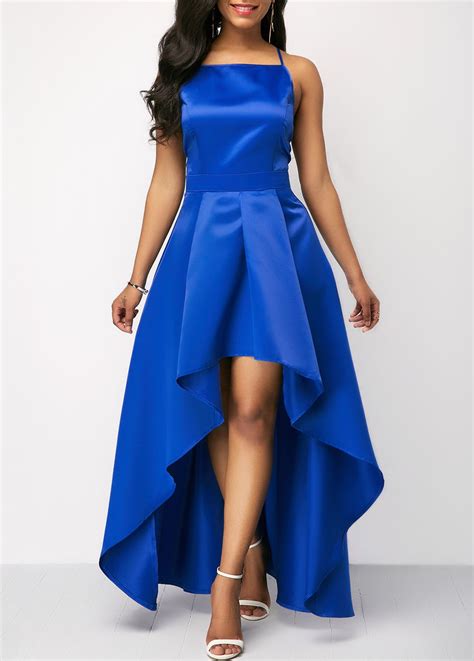 Sleeveless High Low Royal Blue Maxi Dress | modlily.com - USD $36.43 ...