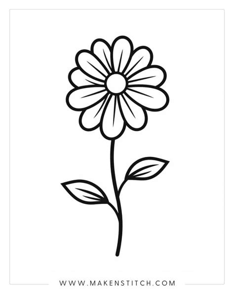 Flower Coloring Pages for Kids and Adults (Free Printables) - Makenstitch