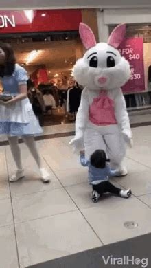 Bunny Mascot Punching GIF - Bunny Mascot Punching Beat Up - Discover ...