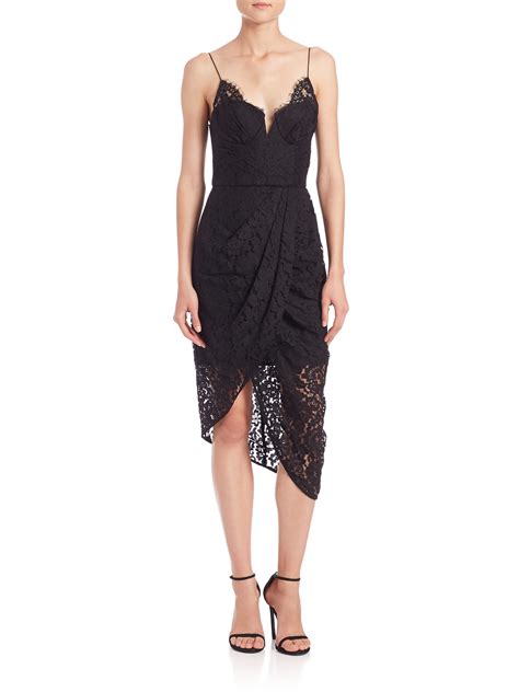 Zimmermann Arcadia Lace Balconette Dress in Black | Lyst