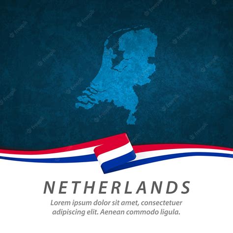 Premium Vector | Netherlands flag with central map