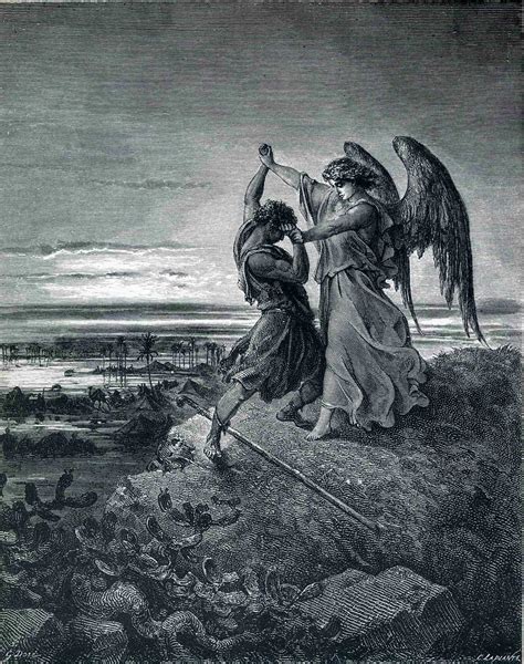 Jacob Wrestling with the Angel by Gustave Doré