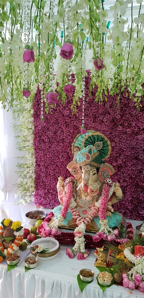 The Best Ganpati Decoration Ideas With Flowers 2022 - Decor