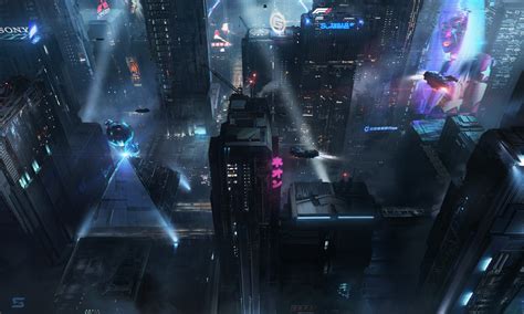 Wallpaper : city, futuristic, architecture, cyberpunk, cyber, night ...