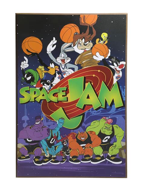 Space Jam Characters Wood Wall Art in 2020 | Looney tunes space jam ...