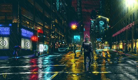 Wallpaper : Dark Cyberpunk, cityscape, cyberpunk, futuristic, science ...