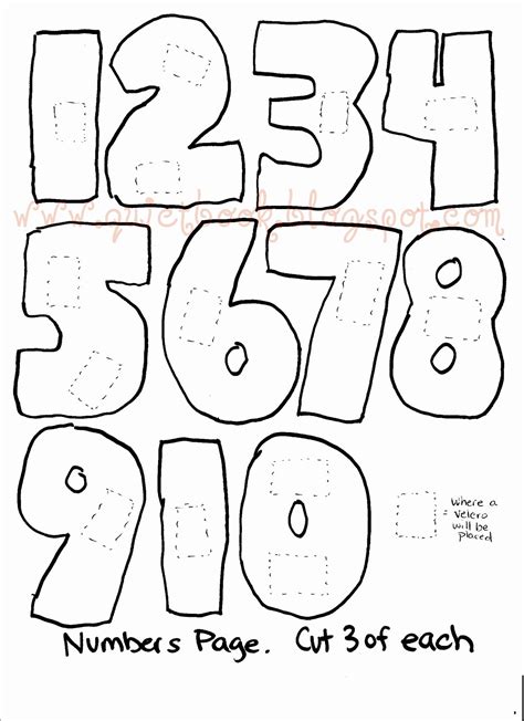 Printable Number Coloring Pages 1-10