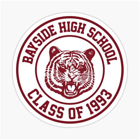 Bayside High School Tigers Logo Saved By The Bell Sticker For Sale By ...