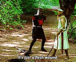 It's just a flesh wound! - Reaction GIFs