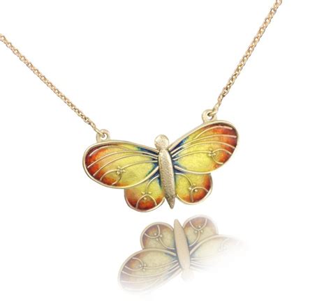 Champlevé Butterfly Enamel Pendant | Custom Jewelry