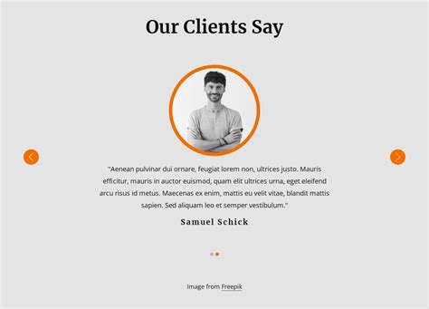 View our client testimonials Website Template