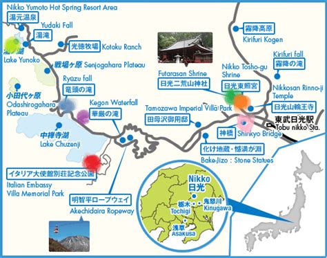 Nikko National Park Map