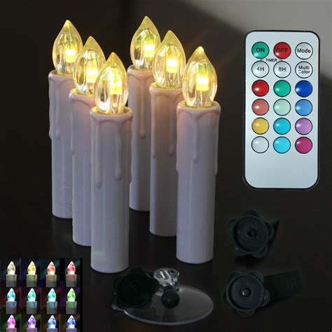 Window Candles Flameless Taper Candles Led Christmas Tree Candles Light ...