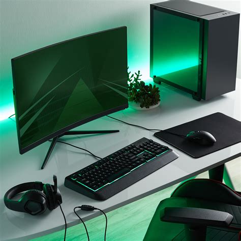 onn. 4-PC Gaming Starter Kit with LED Keyboard, Programmable Mouse ...