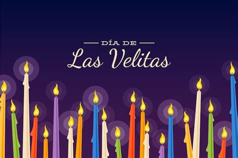 Free Vector | Illustrated día de las velitas candles