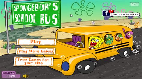 SPONGEBOB GAMES FOR KIDS - Spongebob's School Bus 2015 HD - YouTube