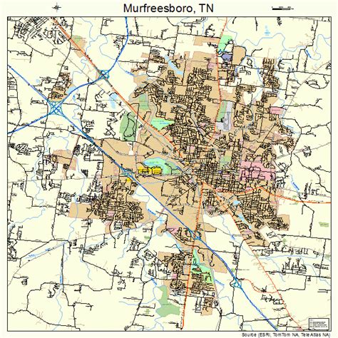 Murfreesboro Tennessee Street Map 4751560