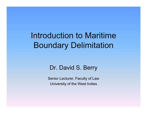 (PDF) Dr Berry Introduction to Maritime Boundary Delimitation 2010 ...