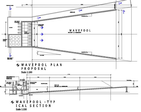 Wave Pool in Resort Detail Drawing