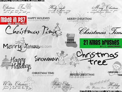 Christmas Text | Download Photoshop Brushes Cs5 | 123Freebrushes