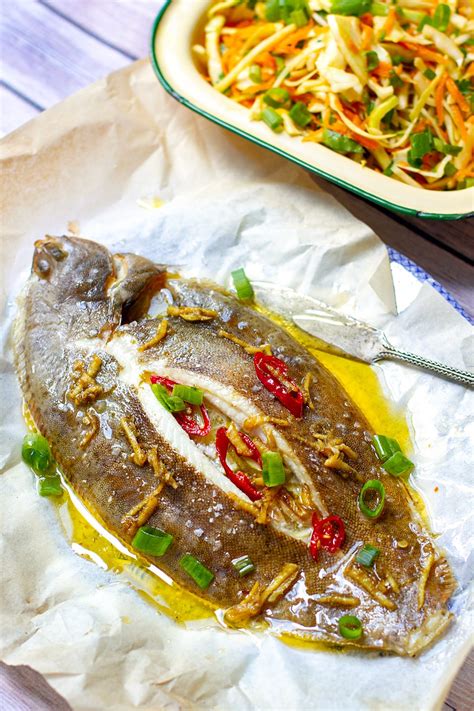 Baked Whole Lemon Sole With Ginger & Chilli Sauce