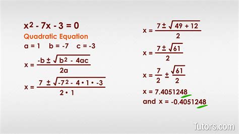 Quadratic Formula — Equation, How To Use Examples, 57% OFF