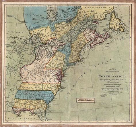 Antique Map of Colonial America (1771) by Peter Bell - 19"x20.4 ...