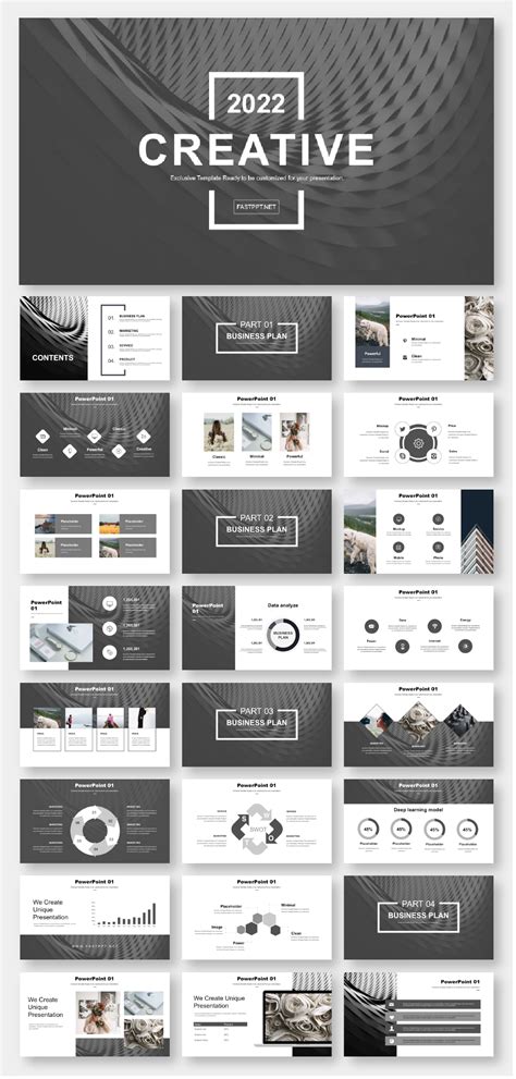 Black & White Simple Business Report PowerPoint Template – Original ...