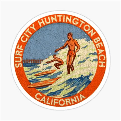 Home Décor Huntington Beach HB Logo 3" Vinyl Decal Sticker Surf City ...