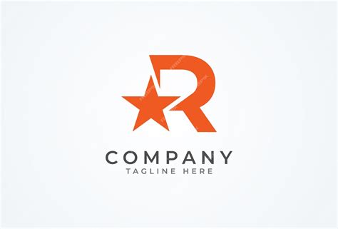 Premium Vector | Letter r star logo design letter r with star ...