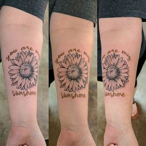 Sunflower Tattoo. "You are my sunshine.." | Sunflower tattoo shoulder ...