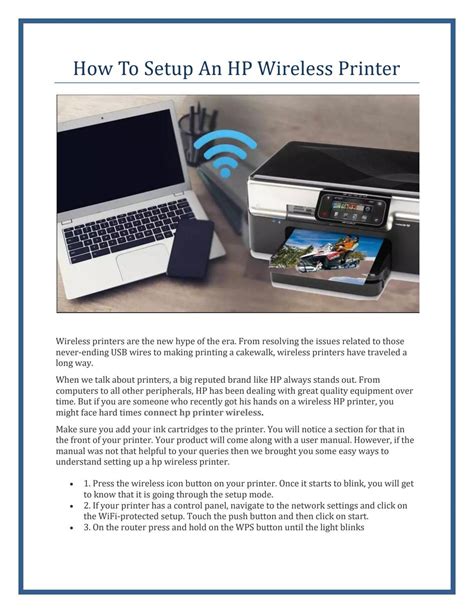 How To Setup An HP Wireless Printer by Printer IT Support - Issuu