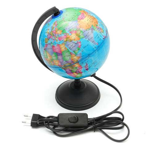 New 20CM World Globe Map Rotating Stand With LED Light World Earth ...