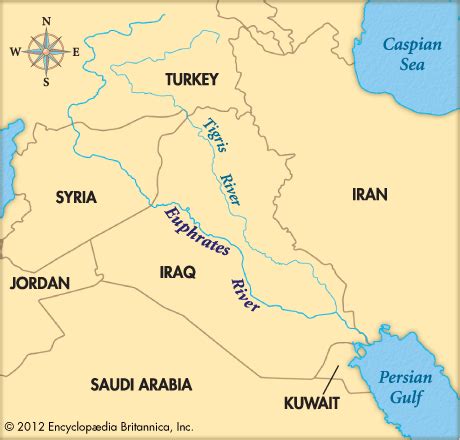 Euphrates River Dams Map