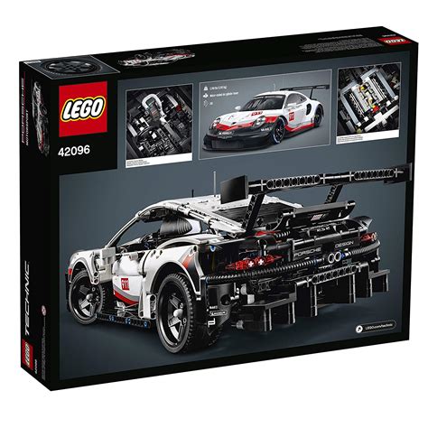 LEGO 42096 Technic Porsche 911 RSR Building Set, Realistic Car Model ...