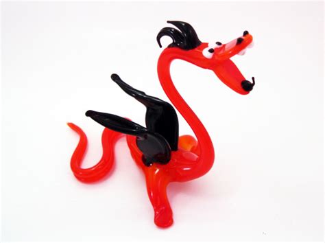 Glass Dragon Figurines Blown Glass Dragons Glas... - Artmosfair