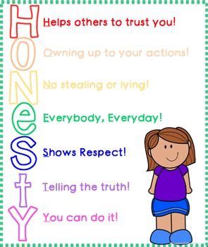 16 Honesty posters for kids ideas | honesty, character education ...