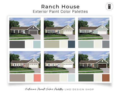 Exterior Paint Color Palette for Ranch House Paint Colors for Exterior ...