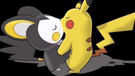 Emolga and Pikachu by PokemonKissing on DeviantArt