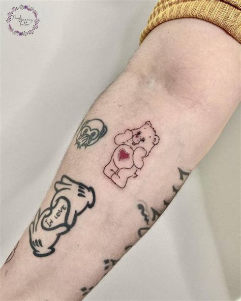 This care bear tattoo, I was thinking left ankle : r/TattooDesigns