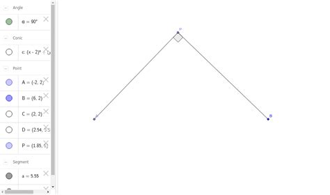 locus of two perpendicular line segments – GeoGebra