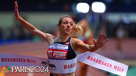 Elle St. Pierre breaks American record to win Wanamaker Mile at 2024 ...