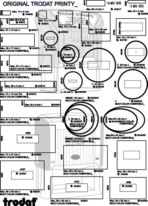 Trodat Stamp Sizes | HOTPRINT