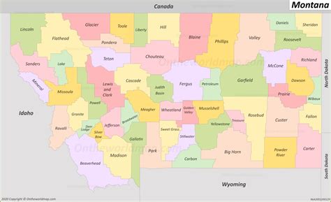 Montana County Map