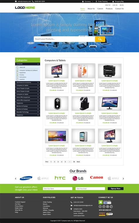 free ecommerce website templates | free psd design