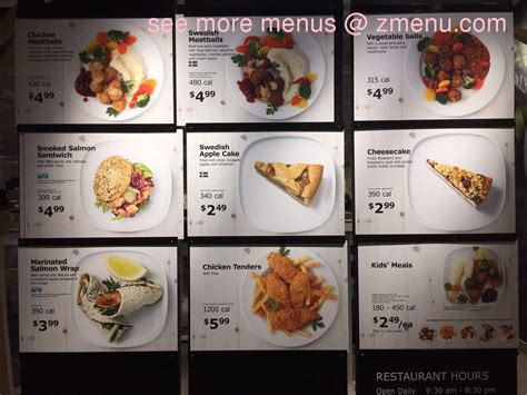 Menu at IKEA Restaurant, West Sacramento, 700 Ikea Ct