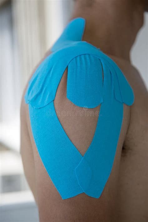 Adhesive Bandage on Shoulder Stock Photo - Image of shoulder, care ...