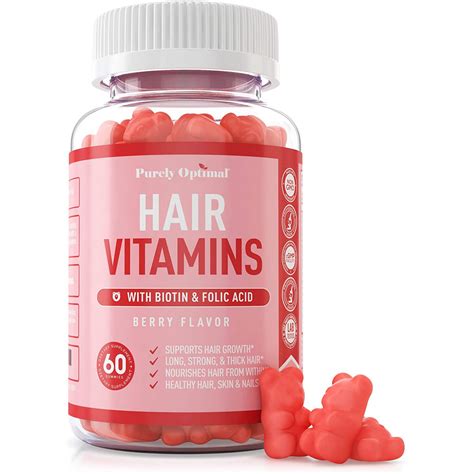 Hair Gummy Vitamins – Purely Optimal Nutrition