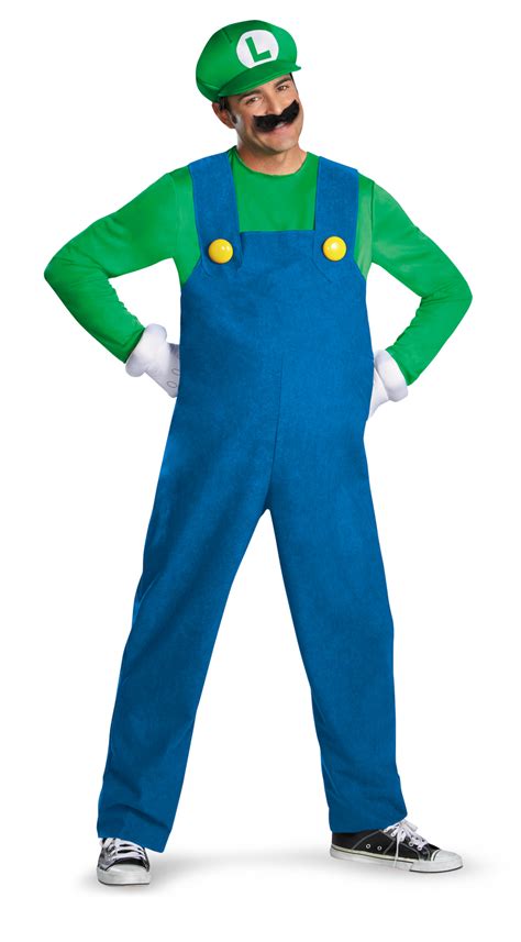 Super Mario Brothers Luigi Adult Costume - SpicyLegs.com